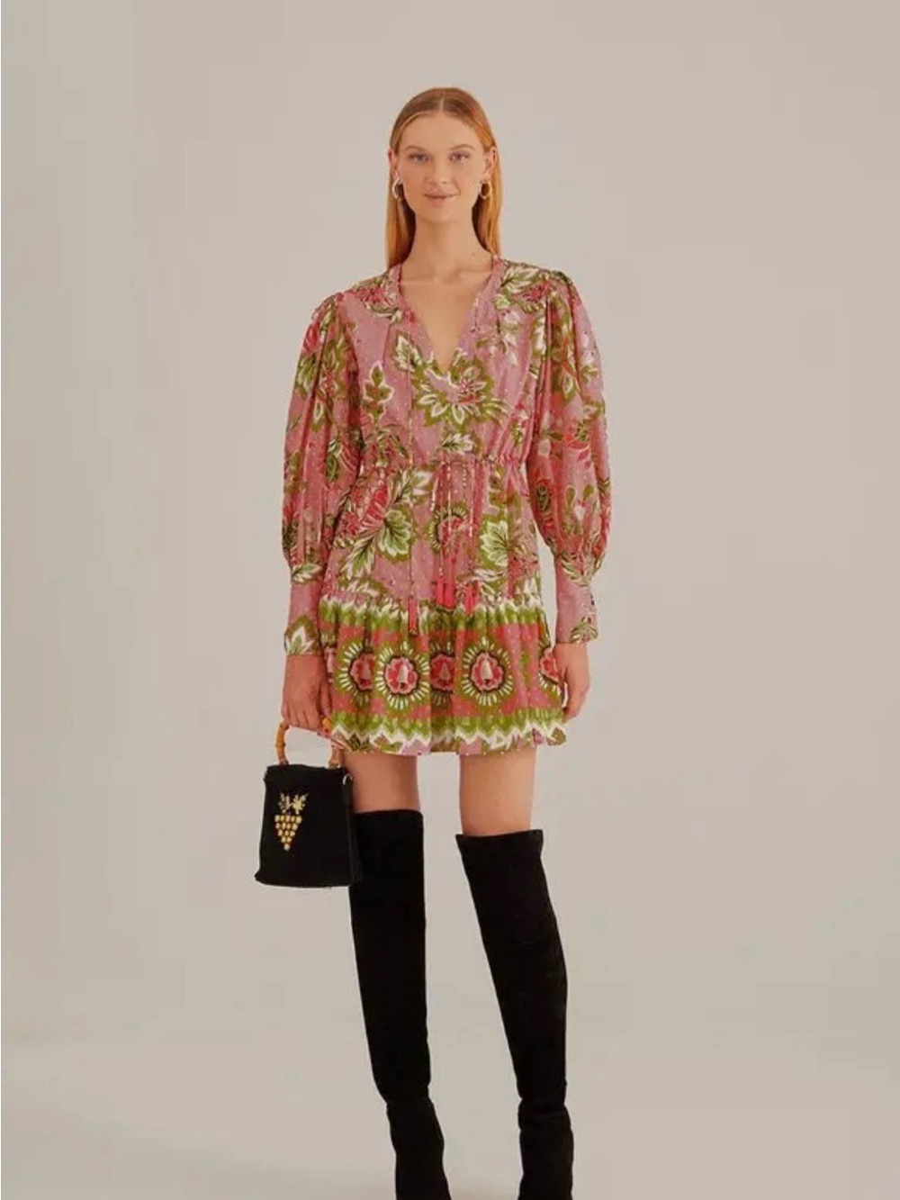 Farm Rio Soft Pink Aura Mini Dress